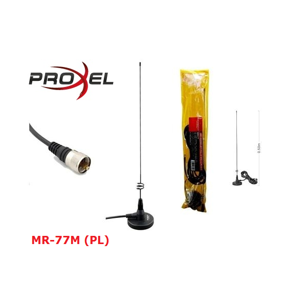 PROXEL - MR-77M - ANTENNA CON BASE MAGNETICA Bi Banda 144/430 Mhz