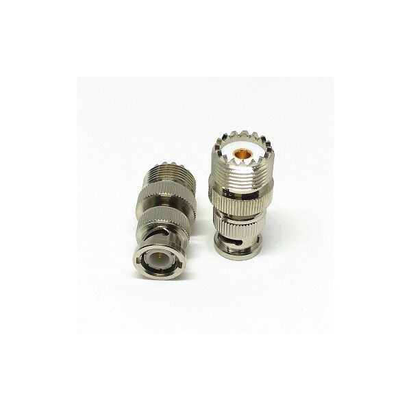 Connettore Adattatore da PL 259 UHF a BNC Maschio
