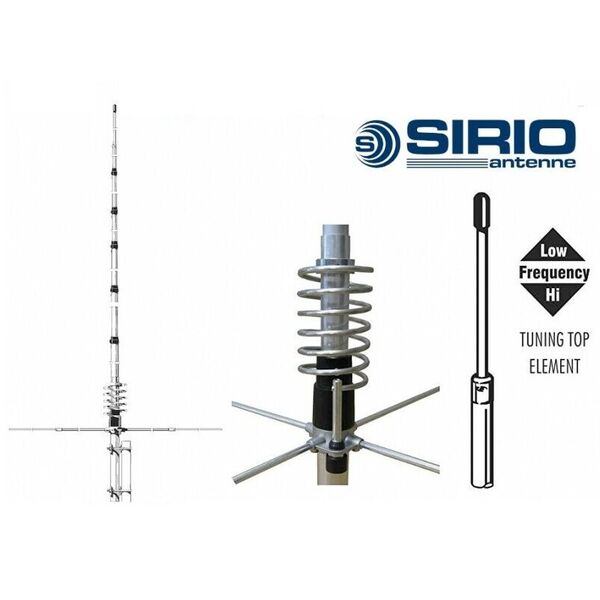 SIRIO NEW TORNADO ANTENNA STAZIONE BASE CB 5/8 26-30MHZ (Versione Aggiornata)