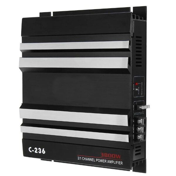 Amplificatore per auto a 2 canali con filtro passa basso