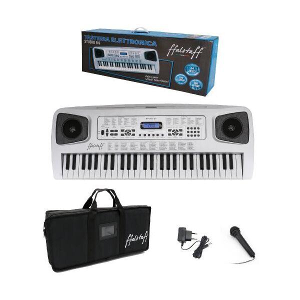 ffalstaff STUDIO-54 Tastiera Elettronica Musicale 54 Tasti per uso Scolastico con Borsa Alimentatore e Microfono