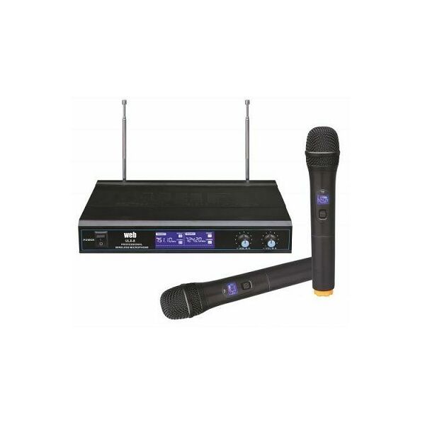 K-122 SET KARAOKE CASSA ATTIVA 12" BLUETOOTH MP3 USB-SD + MICROFONI WIRELESS