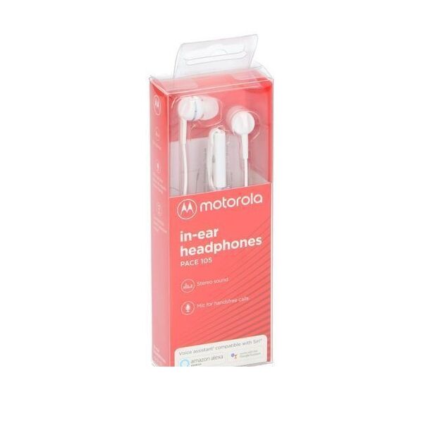 Motorola PACE 105 Bianco Auricolari con microfono