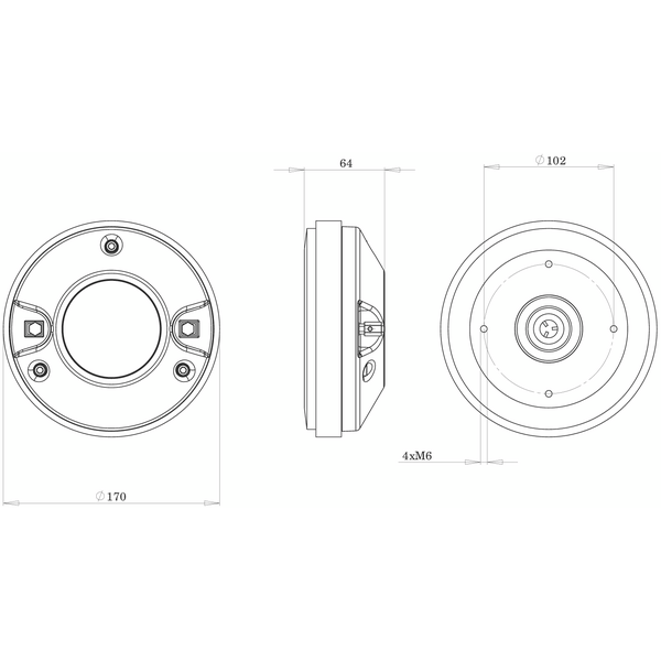 B&C Speacker DE 82 (Montarbo AS 26) Driver a Compressione 3" 160W 8 Ohm 107 dB