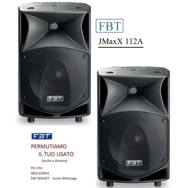 FBT JMaxX 112A V2 Coppia di Casse Amplificate Attive Professionali 1800W
