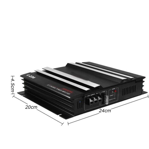 Amplificatore per auto a 2 canali con filtro passa basso