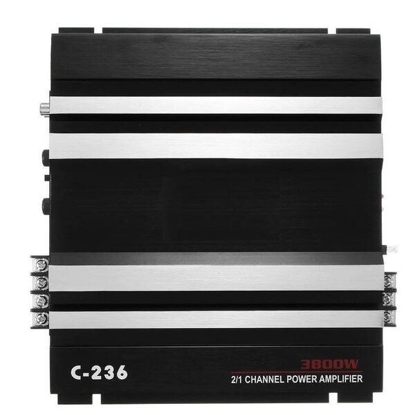 Amplificatore per auto a 2 canali con filtro passa basso