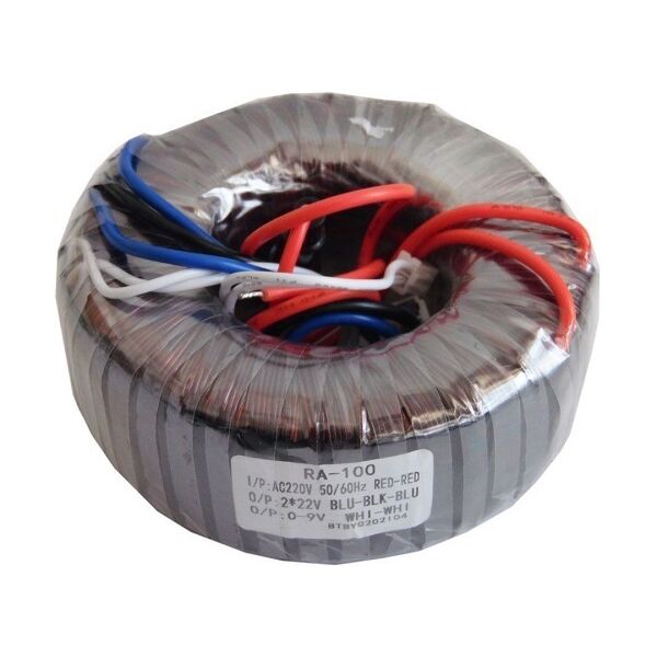 Trasformatore Toroidale 2x22V + 9V 80W