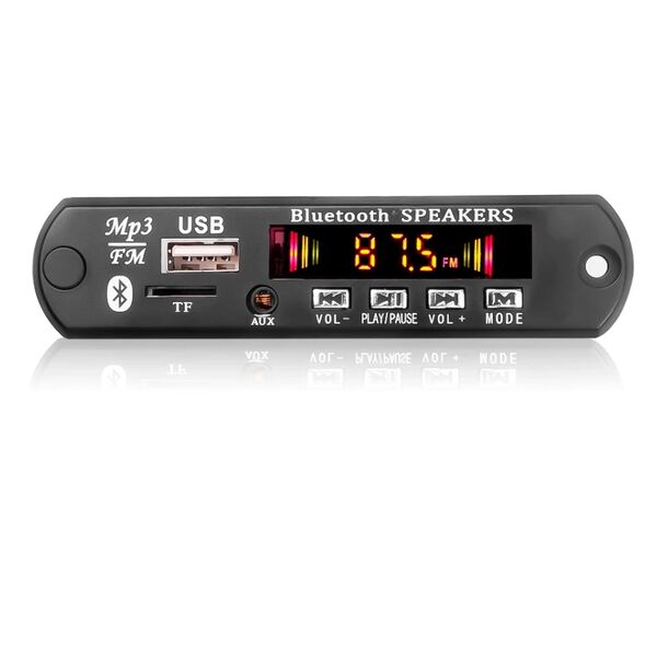 Modulo Amplificatore Multifunzione 12V 2 x 3W FM USB/SD Bluetooth 5.0 AUX con Telecomando