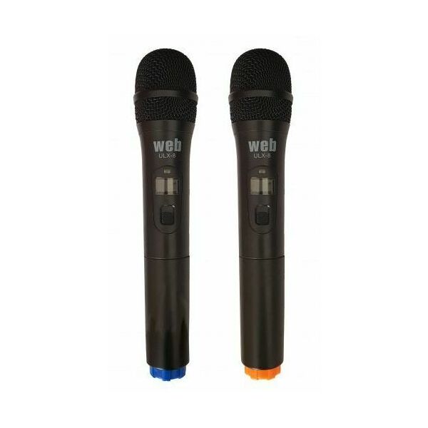 K-LM10 KIT AUDIO KARAOKE CASSE ATTIVE BLUETOOTH USB MP3 + MICROFONI WIRELESS