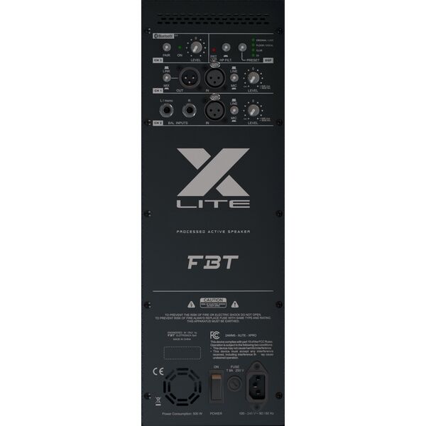 FBT X-lite 110A V2 Cassa Amplificata Attiva Professionale 10" 1500W Bluetooth 5.0