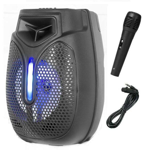 CASSA BLUETOOTH USB PORTATILE RICARICABILE DIFFUSORE ALTOPARLANTE LED