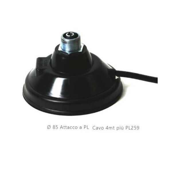 LEMM BA 331 BASE MAGNETICA 80MM ATTACCO SO239 ANTENNE CB VHF UHF PL259