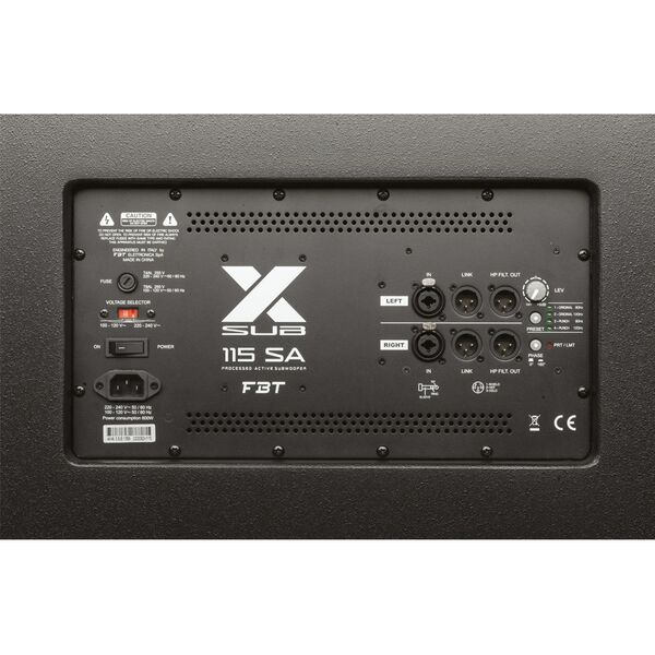 FBT X-SUB 115SA Subwoofer Attivo 15" 1200W RMS