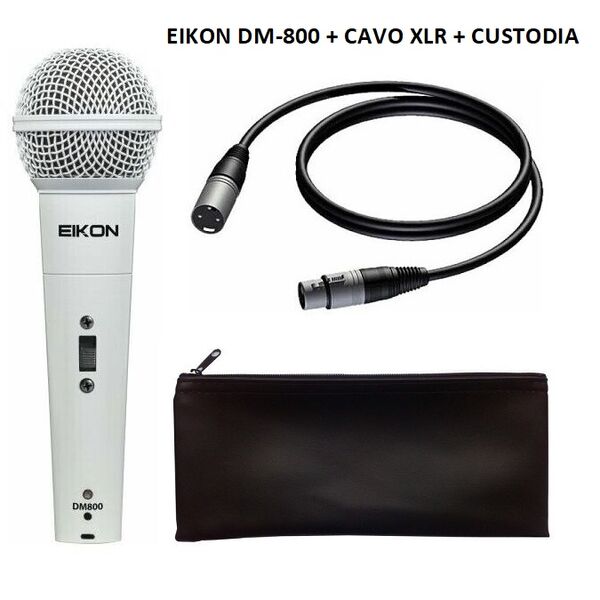 EIKON By Proel DM800WH Microfono Dinamico Voce Color White