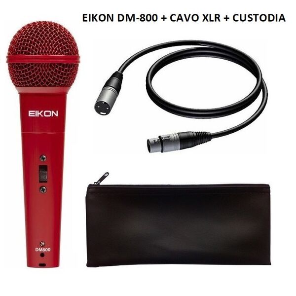 EIKON By Proel DM800RD Microfono Dinamico Voce Color Red