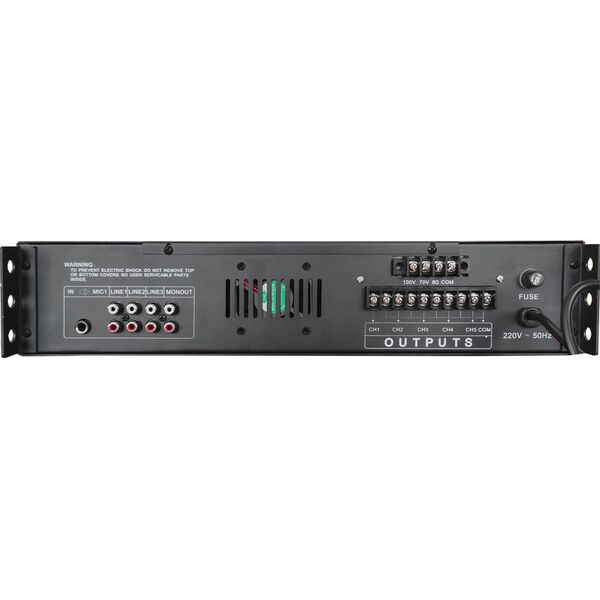 Winford PA-120 Amplificatore audio USB/SD 5 canali 70V/100V/8 Ohm 120W